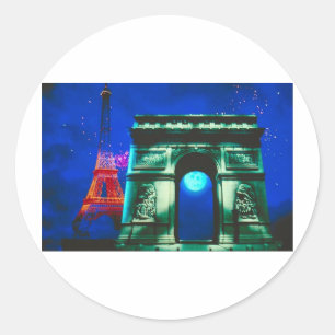 Arc de Triomphe Classic Round Sticker