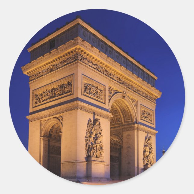 arc de triomphe classic round sticker (Front)