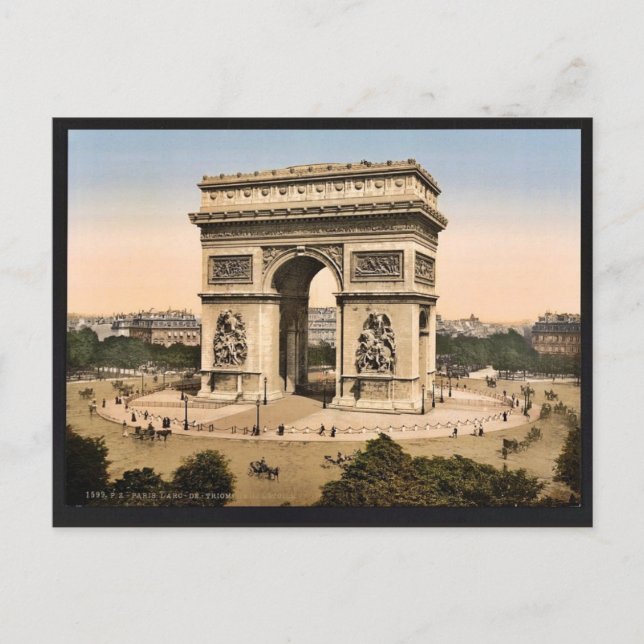 Arc de Triomphe, de l'Etoile, Paris, France classi Postcard (Front)