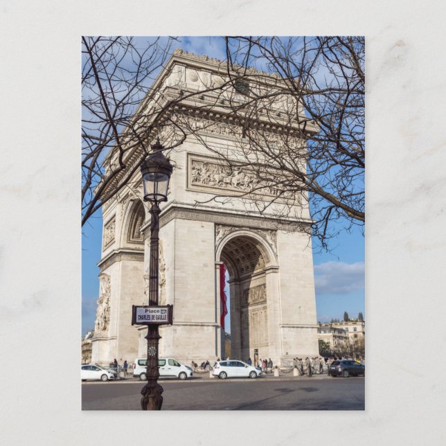 Arc de Triomphe in Paris, France Postcard (Front)