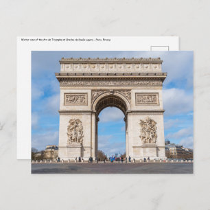 Arc de Triomphe in Paris, France Postcard