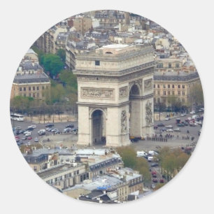 Arc de Triomphe Paris France Classic Round Sticker