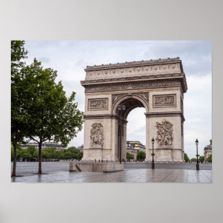 Arc de Triomphe Paris France Landmark Poster