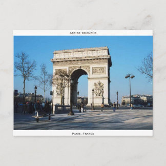 Arc de Triomphe, Paris, France Postcard