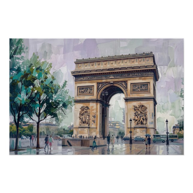 Arc de Triomphe, Paris, France Poster (Front)