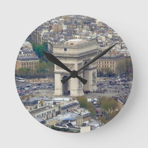 Arc de Triomphe Paris France Round Clock