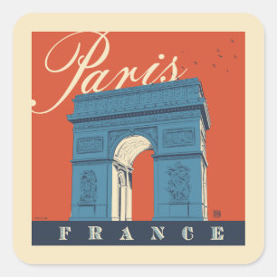 Arc de Triomphe   Paris, France Square Sticker