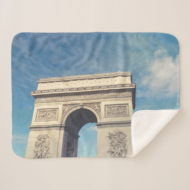 Arc de triomphe sherpa blanket (Front (Horizontal))
