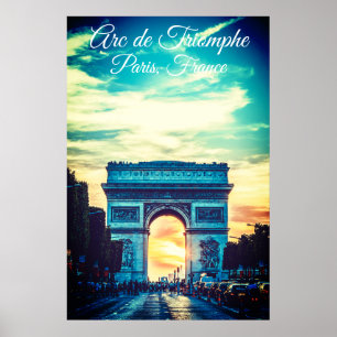 Arc de Triomphe Vivid Poster