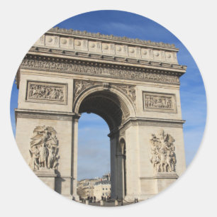 arc de triumph classic round sticker