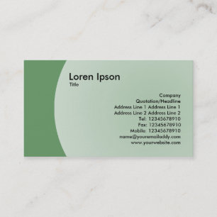 Arc Design - Army Green Business Card