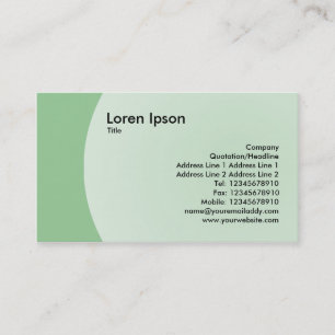 Arc Design - Faded Green Business Card