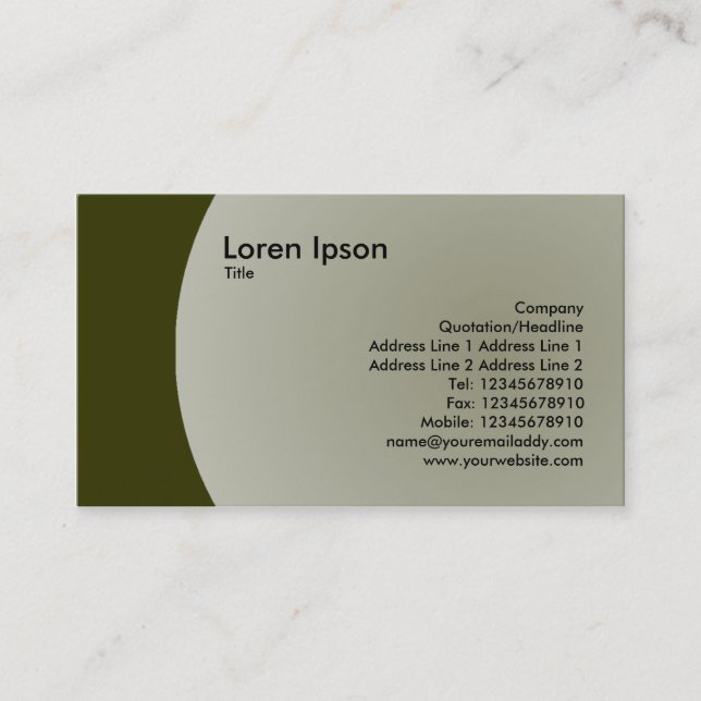 Arc Design - Murky Green Business Card (Front)