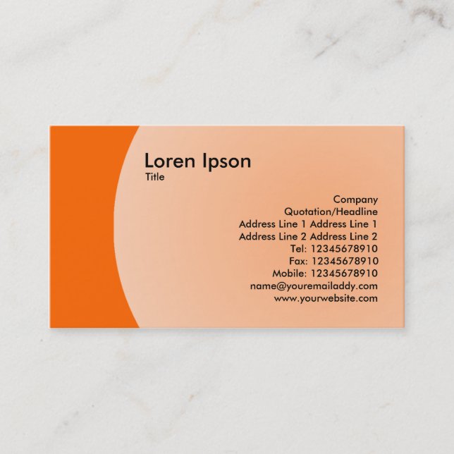 Arc Design - Orange Business Card (Front)