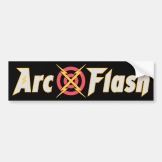 Arc Flash Black Bumper Sticker