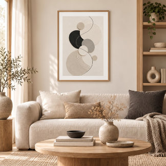 Arc Harmony | Minimal Abstract Plaster Art Print