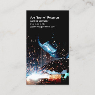 Arc Welder Welding Torch Sparks Business Card