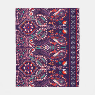 Arc Wheels Dots: Multicolor Pattern Fleece Blanket