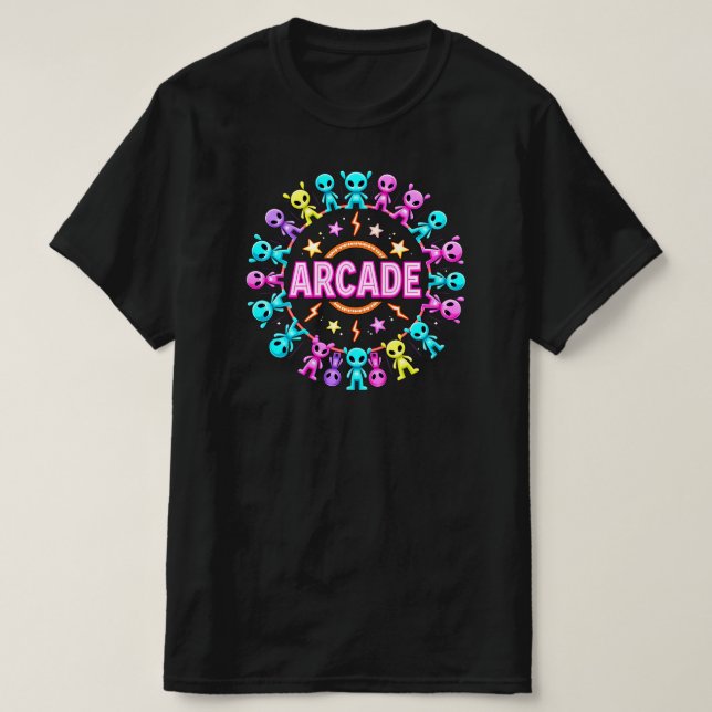 ARCADE ALIENS T-Shirt (Design Front)