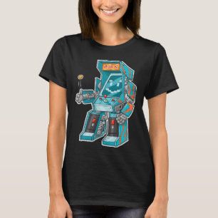 Arcade Bot- Video Game Cabinet With Joystick In Di T-Shirt