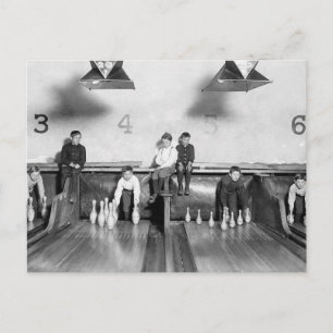 Arcade Bowling Alley, 1909 Postcard