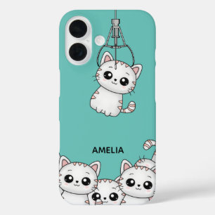 Arcade Claw Cute Kitten Grabber Personalised iPhone 16 Case