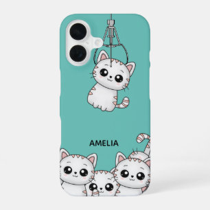 Arcade Claw Cute Kitten Grabber Personalised iPhone 16 Case