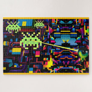 Arcade Death Machine on Patrol - Ken Gauge Art Jigsaw Puzzle