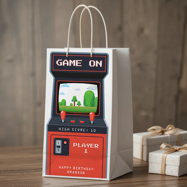 Arcade Game Machine Retro Birthday Party Small Gift Bag (Arcade Game Machine Retro Birthday Party Small Gift Bag
)