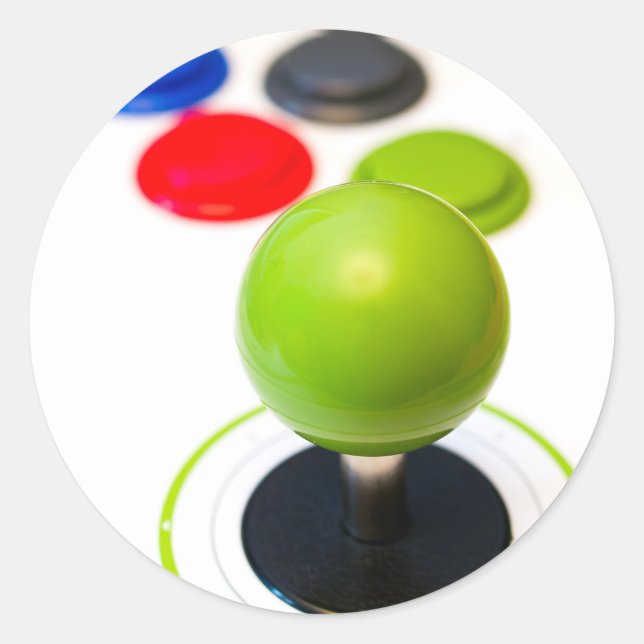 Arcade Joystick Classic Round Sticker (Front)