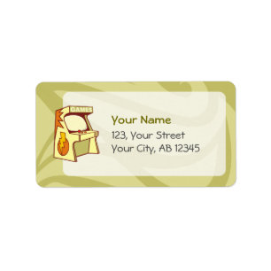 Arcade machine label
