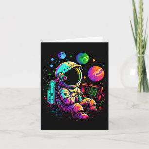 Arcade Planets Universe Gaming Astronaut Card