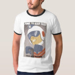 Arcade propaganda tshirt<br><div class="desc">Mock propaganda based on a 1980s arcade game</div>