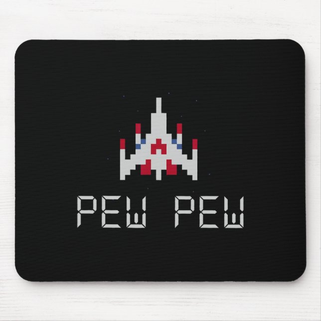 Arcade Retro Video Game Ship 1  Mouse Pad (Front)