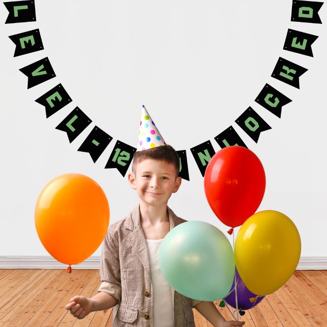 Arcade Video Game Level Up Kids Birthday Bunting (Creator Uploaded)