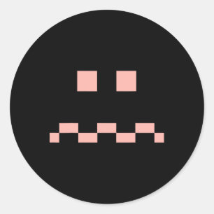 Arcade Video Game Vulnerable Ghost Classic Round Sticker