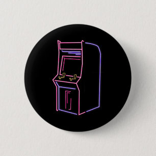 Arcade Video Gamer Game Machine Vintage 80s 90s Re 6 Cm Round Badge