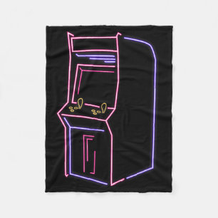 Arcade Video Gamer Game Machine Vintage 80s 90s Re Fleece Blanket