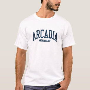 Arcadia California CA College University Style Nav T-Shirt