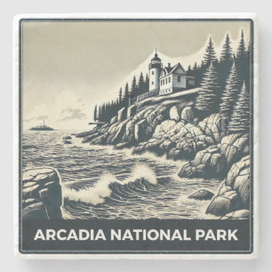 Arcadia National Park Stone Coaster