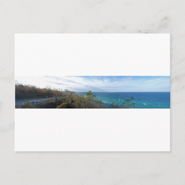 Arcadia Overlook Panorama, Michigan Postcard (Front)