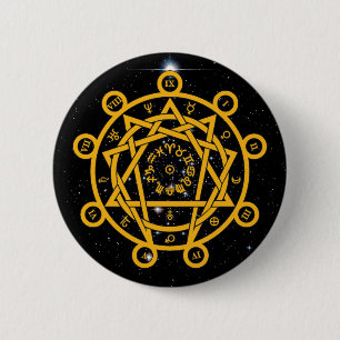 Arcane Enneagram 6 Cm Round Badge