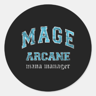 Arcane Mage Mmo Gamer Classic Round Sticker