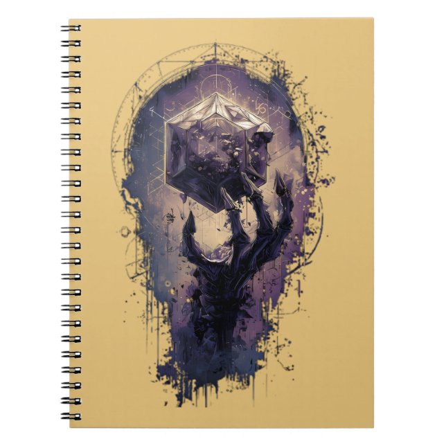 Arcane Rune Magic Skeletal Hand Notebook (Front)
