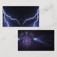 Arcane Runic Crest Business Card for Magic Makers