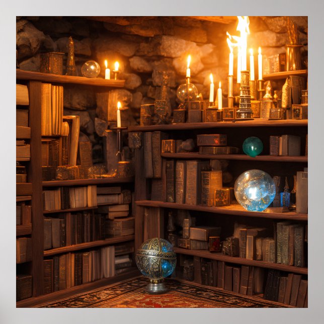 Arcane Storeroom Fantasy Art Poster (Front)