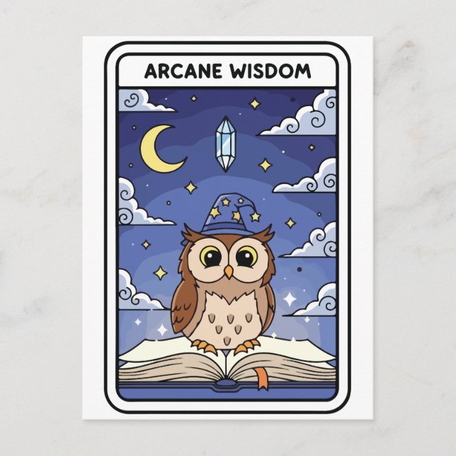 Arcane Wisdom - Night Owl Postcard (Front)