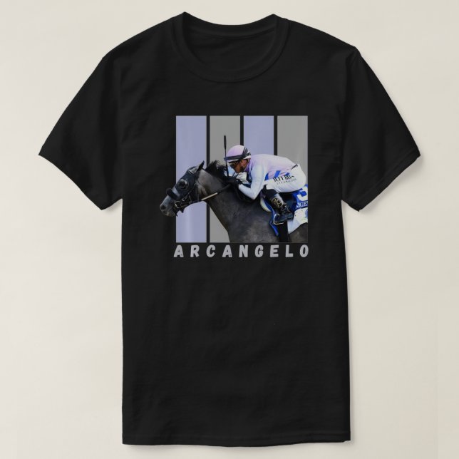 Arcangelo Horse Horse Racing Santa Del Mar  T-Shirt (Design Front)