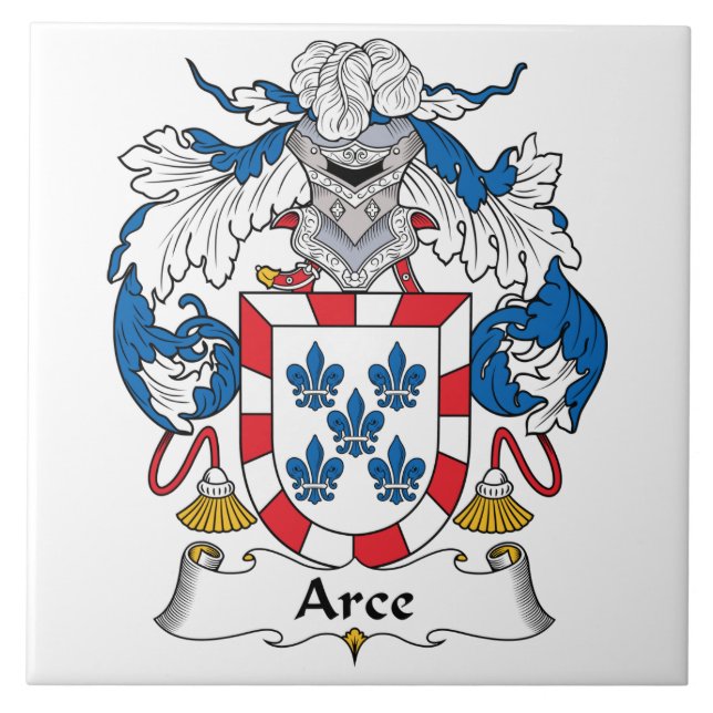Arce Family Crest Ceramic Tile (Front)