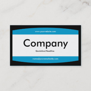 Arced Rectangle - Blue (0099CC) Business Card